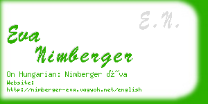 eva nimberger business card